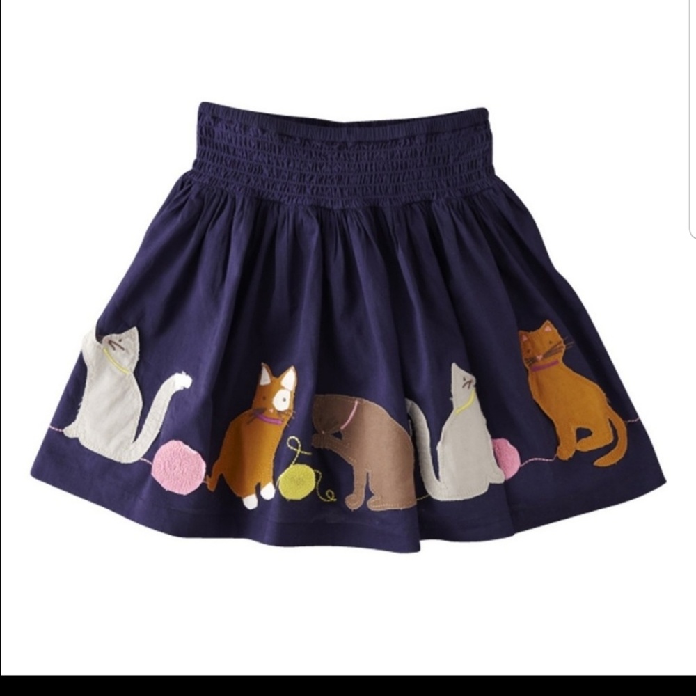 Mini Boden Navy Cat Skirt 1.5-2Y